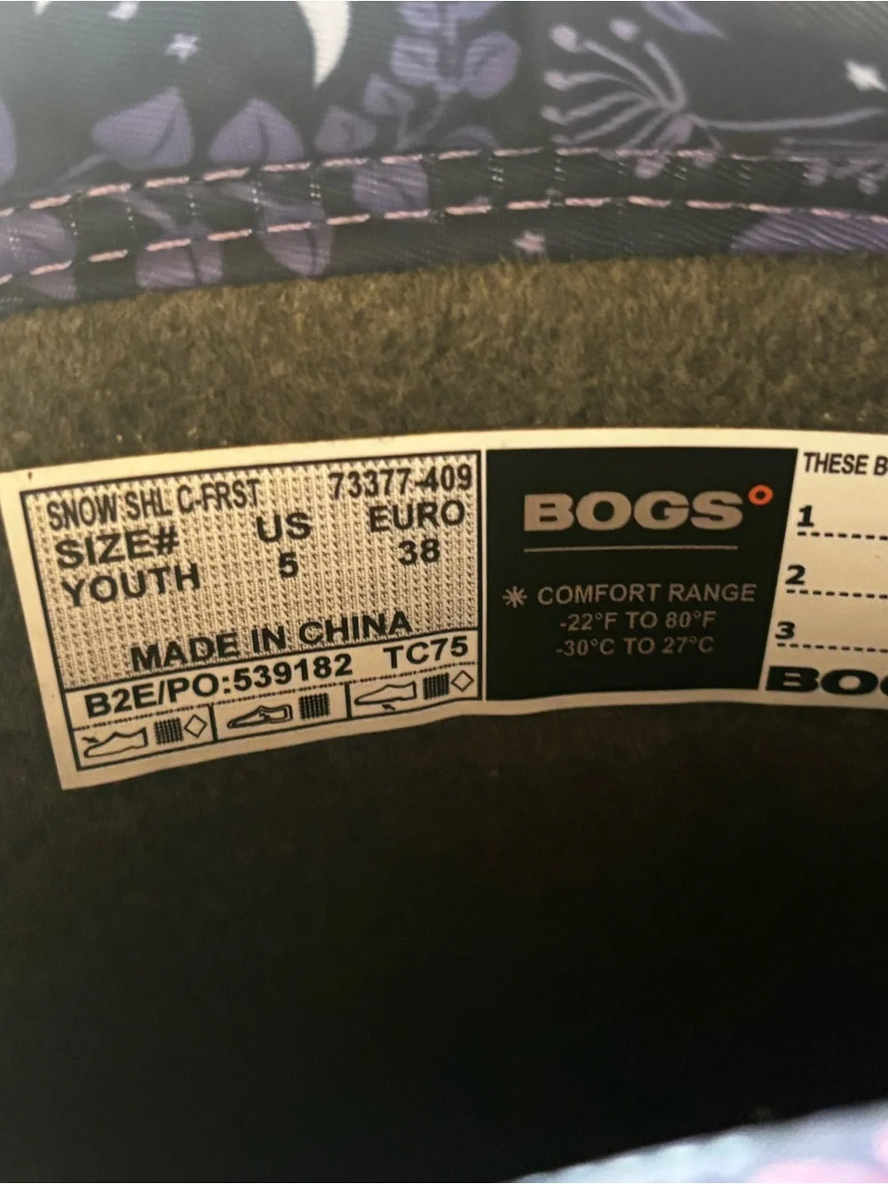 Bogs Kids Snow Shell Boot in Purple and Pink Cosmic Forest